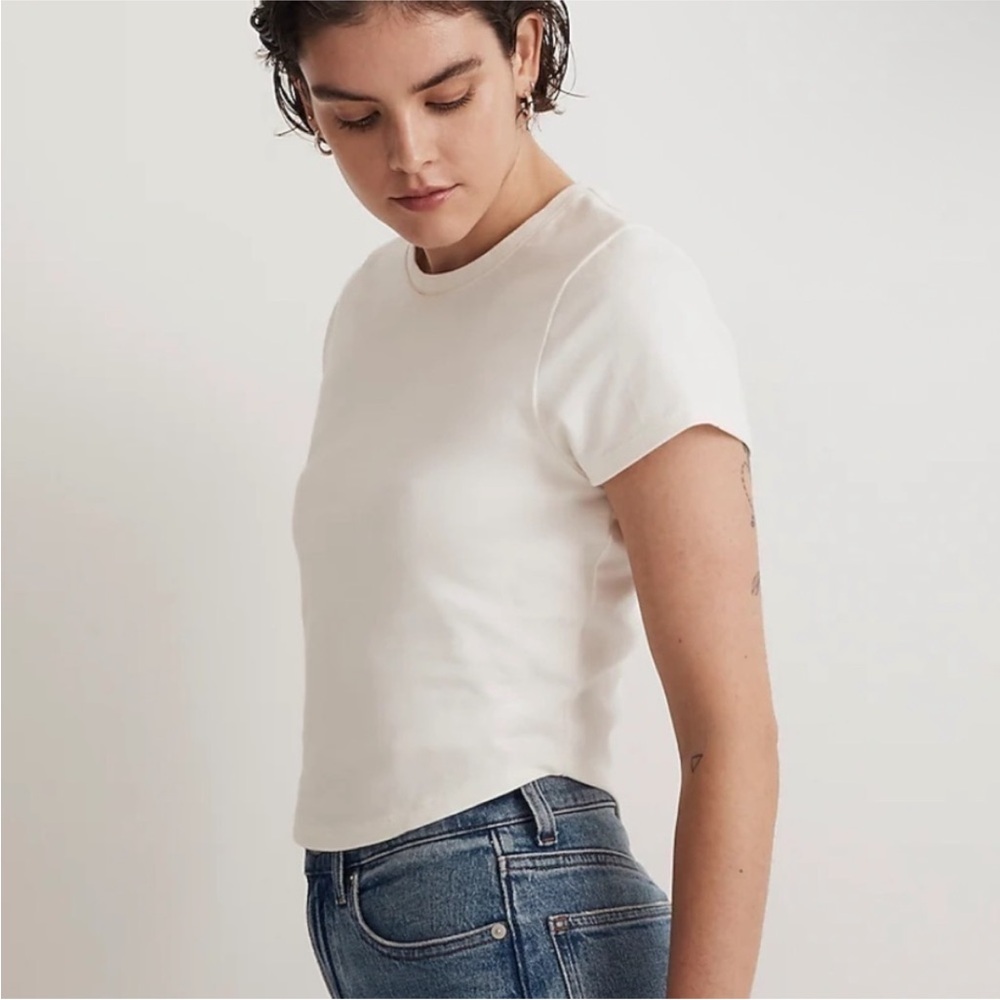 Madewell NWT heavyweight crewneck jersey tee lighthouse - Picture 2 of 7